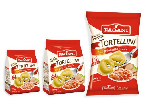 Tortellini with ham filling